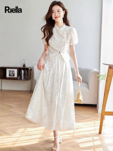 Puella | New Chinese Style Long Half Skirt
