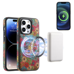 Leather Magsafe Magnetic Card Holder Stand Wallet Case Ultra Thin Large Capacity Multi Card Phone Cover for  