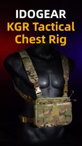IDOGEAR KGR Tactical Chest Rig Modular Lightweight Chest Rig With DOPE 5.56 Triple Mag Pouch Kangaroo Chest Rig Front Panel 3319
