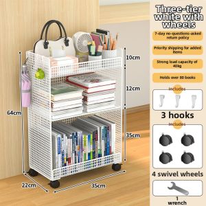 Rolling Book & Bag Organizer