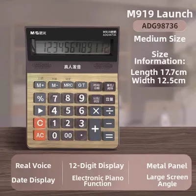 M&G | Voice-Activated Calculator with Real Voice and Large Keys for Office and Students