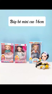Đồ chơi búp bê mini 16cm - khớp tay chân linh hoạt thích hợp chơi may váy áo và trang trí decor - Duka