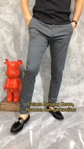 Bombstone Celana Chino Pria Panjang Slimfit Chinos cowo cino cowok bahan katun twill streach melar