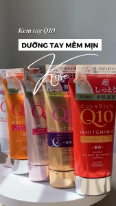 Kem dưỡng da tay Kose Hand Cream Q10 White Conc Nhật Bản giúp dưỡng ẩm sâu cho tay Tuýp 80g