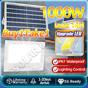 🔥Local Light Mall+Buy1Take1🔥1000W Solar Light Outdoor Solar Garden Light Solar Flood Light Solar Spotlight LED Outdoor Solar Light Solar Led Light Solar Panel  Ip67 Waterproof