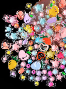 Beaded Handmade DIY Material Package Braid Rope Bulk Beads Color Mobile Phone Charm Childrens Necklace Cute Jewelry Accessories