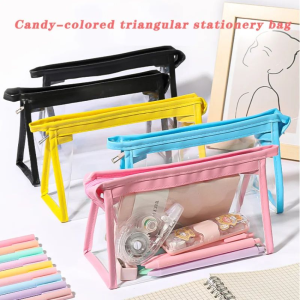 Large Capacity Transparent PVC Pencil Case Stationery Storage bag