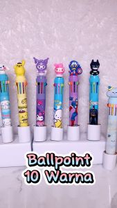 Ballpoint 10 Warna Karakter Lucu / Pena 10 Warna / PALING LENGKAP