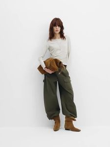 MO&Co. | Off-shoulder Pucker Waist Embroidered Top