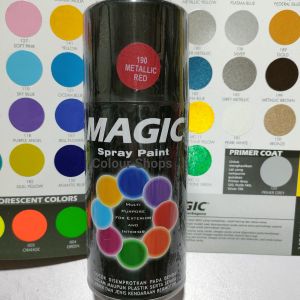 Pilok Pilox Cat Magic Metallic Red Merah Metalik 190 300cc Cat Semprot Serbaguna Magic Spray