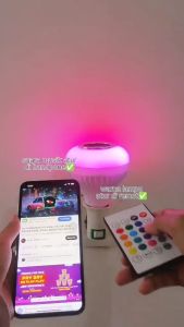 MLT [BAYAR DITEMPAT BERGARANSI] REAL PICT Lampu Bohlam Speaker Bluetooth Disco Disko Musik Music Dj Kamar LED RGB with Remote Control Termurah Super Bass Suara Jerning Lampu Kamar Rumah Remot bisa ganti warna Bayar di Tempat
