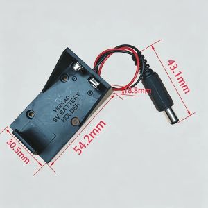 Hộp Đựng Pin 9V Có Công Tắc BẬT/TẮT Và Đầu Cắm DC 5.5x2.1mm Tương Thích Với Các Dự Án Điện Tử Tự Chế - Có Tùy Chọn Có Nắp Đậy/không Nắp Đậy