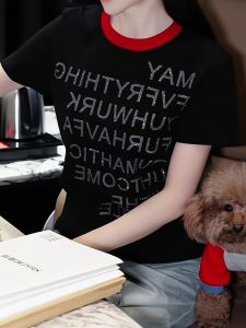 Elegant Short Sleeve T-Shirt Womens Fashionable Spring Summer Top High Quality Beautiful Styling Korean Style Casual Wear