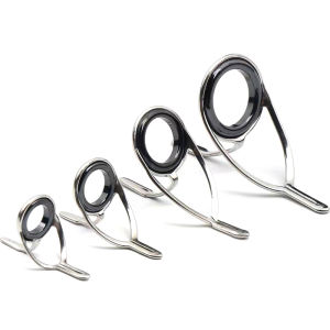 4pcs Fishing Tackle Stainless Steel Repair Kit Set Fishing Rod Guide Ring Tip Fishing Pole Circle Ring Eye Guide Wire Loop