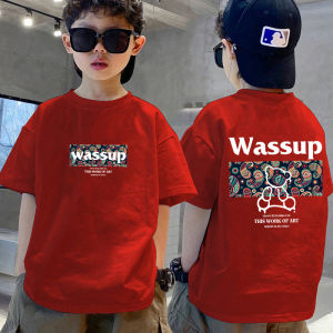 New 2025 Childrens Summer Cotton T-Shirt Loose Short Sleeve Thin Male Child Trendy Top for Ages 5 to 16 round Neck Casual Style