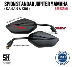 Kaca Spion Standar Model Yamaha Jupiter Tangkai Hitam 14cm Universal Yamaha / Kaca Spion Jupiter