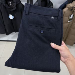 Quần Dài Nam Ống Đứng Thương Hiệu H Gia Công Nghệ Nỉ Công Sở Thường Ngày Mùa Thu Đông Quần Dài Cotton Polyester Co Giãn