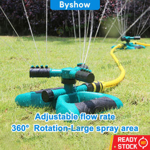 Byshow Automatic 360° Rotating Lawn Sprinkler Garden Water Sprinkler Lawn Roof Irrigation Gardening Accessories Tools Plant Watering System Motion Activated Rotatable Sprinkler