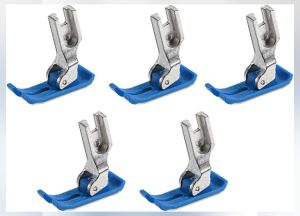 MT18 Industrial Sewing Machines Extra Thin Precise Presser Foot Plastic Flat Sewing Machine Presser Feet Compensating Raising Foot for Sewing Thick and Fine Material Compatible Blue
