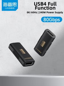 Hagibis | Type-C to Type-C USB4 Dual Female Extension Adapter with Thunderbolt 5 Full Functionality