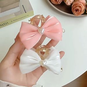 ❤️ RICHHAT ❤️ Jepit Rambut Anak Perempuan Pita Love 7CM Cepol Jedai Mini Aksesoris Anak Remaja Dewasa