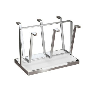 Stainless Steel Cup Holder With Water Tray Durable Anti-slip Glass Cups Stand Holder Household Dust-Proof Portable Cup Holder