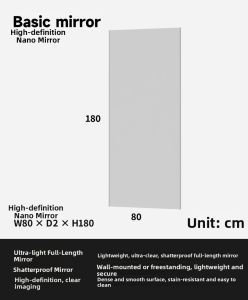 Ziinlife | Nanotechnology Non-Glass Full Body Mirror Wall Mountable Free Standing
