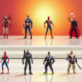 ZD Toys Avengers Legends Iron Man Spider Man Thor Captain America Thanos Hulk War Machine Action Figures Gif. 