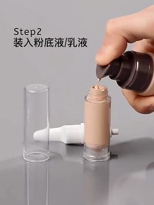 NEW 15/10/5ml Portable Travel Bottle Clear Foundation Dispenser Bottle Essence Sample Container