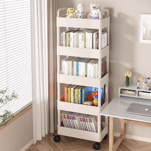 NIFENG | Mobile Multilayer Bookshelf Cart