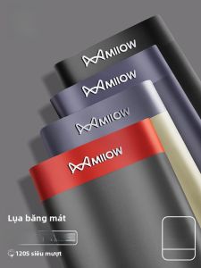 Quần lót thể thao nam MiiOW lụa băng kháng khuẩn không đường may cạp vừa