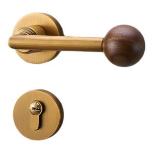 YAGEMAN | Quiet Walnut Ball Bedroom Door Lock