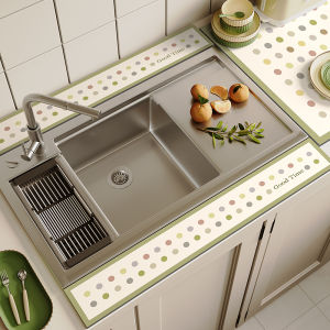 Kitchen Drain Pad Long Strip Silicon Dendroid Sink Stove Faucet Narrow Side Bathroom Cup Mat Modern Simple Style Tablecloth