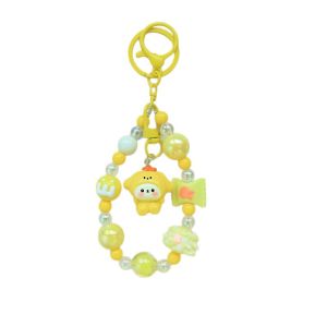 พวงกุญแจการ์ตูน Kuromi ห่วงโซ่มือถือที่แขวนอยู่ตกแต่งเรซิ่นเม็ดน่ารักแขวนกระเป๋านักเรียน