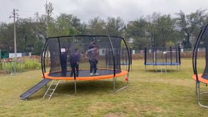 Indoor and Outdoor Trampoline with Protective Mesh for Adults and Children