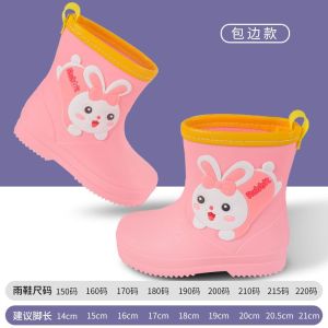 Childrens Waterproof Rain Boots Anti-Slip Toddler Boys Girls Shoes Kindergarten Kids Summer Water Shoes PVC Material