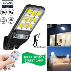 MỚI 344LED Năng Lượng Mặt Trời An Ninh Ánh Sáng Ngoài Trời Cảm Biến Chuyển Động Chống Thấm Nước 3 Chế Độ Chia Lũ Đèn Tường Cho Sân Vườn Sân Chạy Bằng Năng Lượng Mặt Trời
