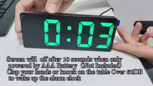 Digital Alarm Clock [Upgraded Version] LED Clock for Bedroom Electronic Desktop Clock with Temperature Display 5 Level Bright