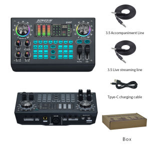 IRIN | 48V Multi-function Mixer Portable Digital Sound Card Professional Multiple Sound Effect Live Mixer Sound Card Effect Device