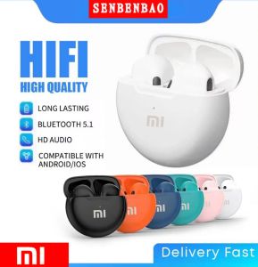 ♥100% ผลิตภัณฑ์ดั้งเดิม + Gratis Ongkir♥XIAOMI Pro 6 TWS หูฟังสำหรับ iPhone บลูทูธชุดหูฟังบลูทูธไร้สายตัดเสียงรบกวนหูฟังพร้อมไมโครโฟนหูฟังไร้สาย Pro6