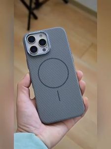 I TECH Carbon Fibre Texture Magnetic Hard PC Cover Case for iPhone 18 17 16 15 14 13 Pro Max Air