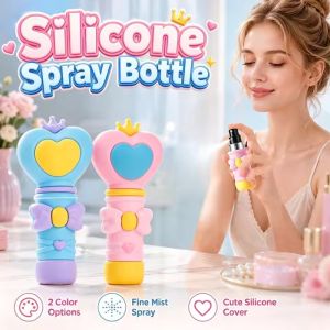 Refillable Heart Shaped Wand Spray Bottle Mini Makeup Cute Travel Essential Dispenser 5ml Portable