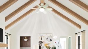 40W Socket Fan Light Ceiling Fans with Lights and Remote Dimmable LED Ceiling Fan with Lights1000 Lumens Light Bulb Screw in Ceiling Fan for Bedroom Kitchen Living Room Closet