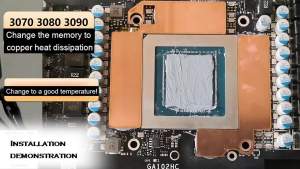 UPSIREN GPU RAM Copper Heat Sink Radiator Memory Miner BTC RTX 3070 3060 3080 3090 5600 5700 GPU Cooling 15-40 Degre Thermal Pad