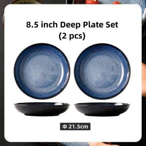 OMK American Style Stoneware Dinnerware Set Dinner Plate Deep Dish Salad Bowl Ceramic Home Tableware Star Design Series