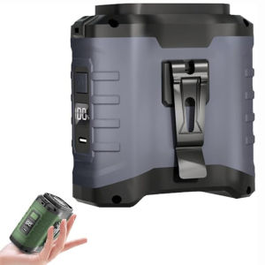 Mini Waist Fan Rechargeable Portable USB Fan with 10000mAh Power Bank Hanging Neck Fan 5 Speed Cooling Fan for Outdoor Working