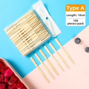 TAFUMAN | Food Grade Disposable Bamboo Fruit Forks 100 Pieces