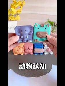 Wonderful Toys Baby 3D Soft Toys Sensory Silicone Educational Building Blocks Teether Squeeze Bath Toys Toddlers for Kids