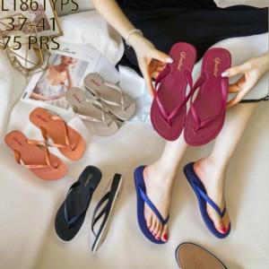 Sandal jepit jelly cewe dewasa Glanzton tinggi