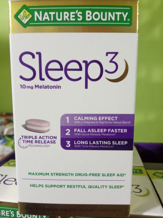 Nature's Bounty Sleep 3 10mg Melatonin 120 Tablets 2025 expiration Lazada PH